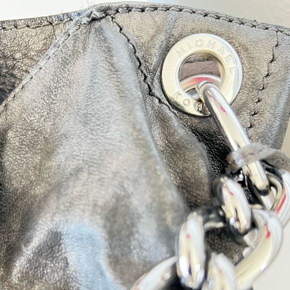 Michael Kors metallic gray leather tote - Picture 7 of 8